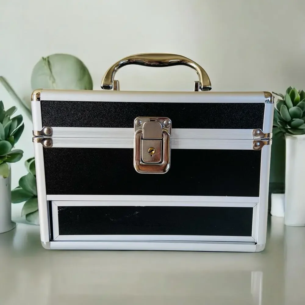 Black & Silver Nyx Professional Makeup Artist Case Mini Metal Box 3 Tier